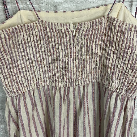 Lulus Magnificent Moments Cream and Purple Striped Midi Dress - Picture 7 of 7